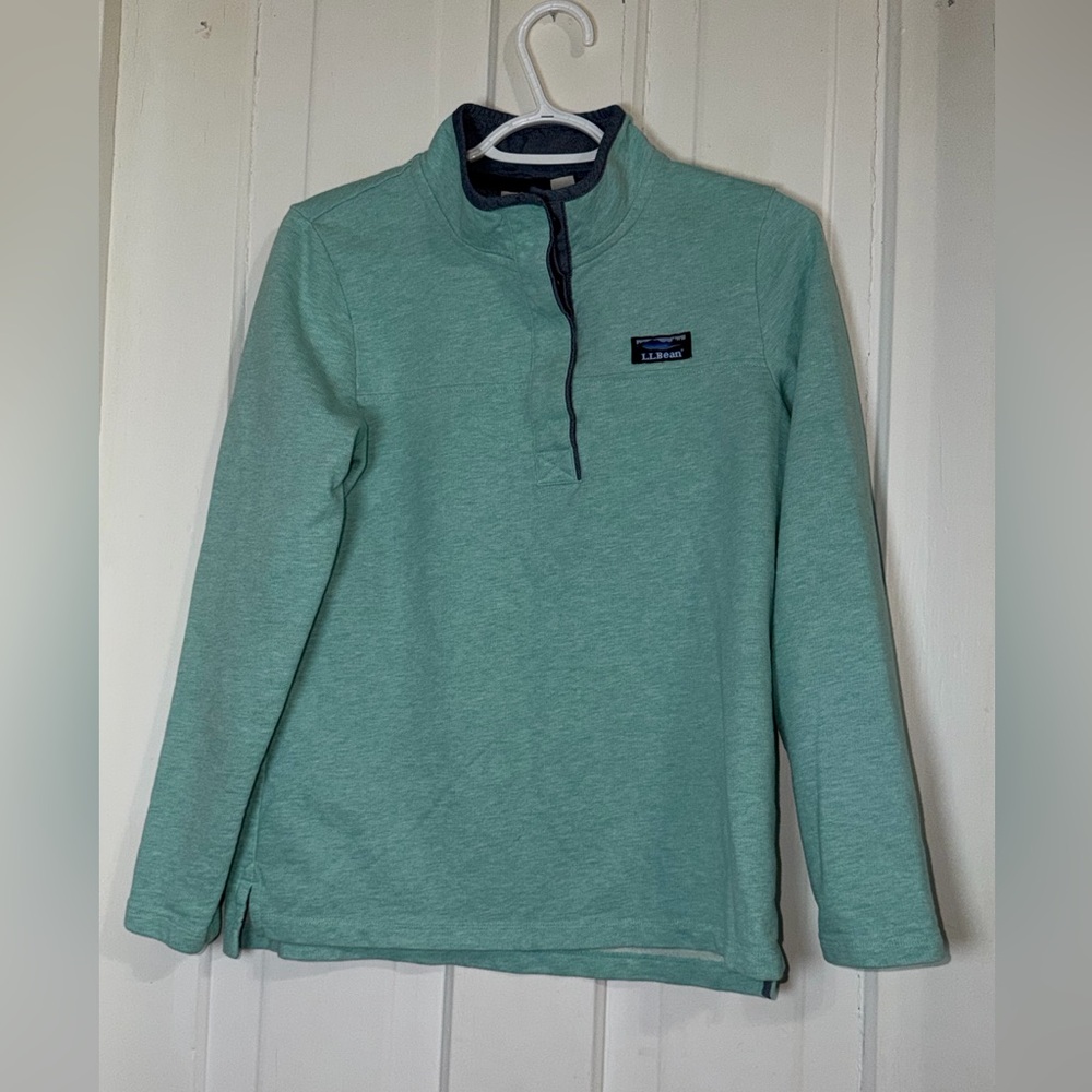 Men's L.L. Bean sizeβ small Teal Quarter-Zip Sweatshirt, pullover, sweater